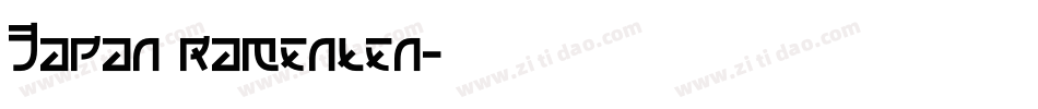 Japan ramenten字体转换